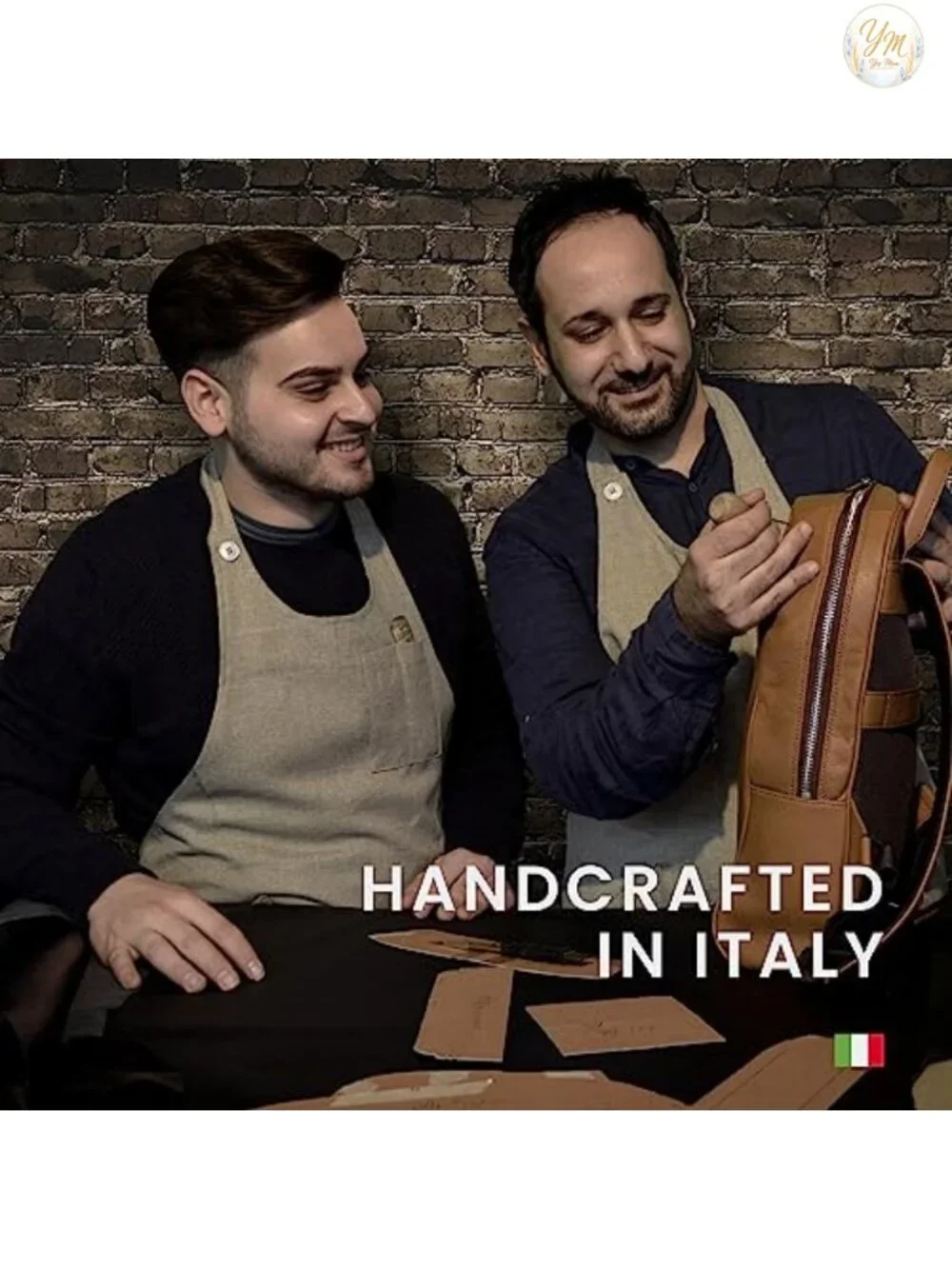 Handmade Italian Leather Passport Cover with Card Pockets